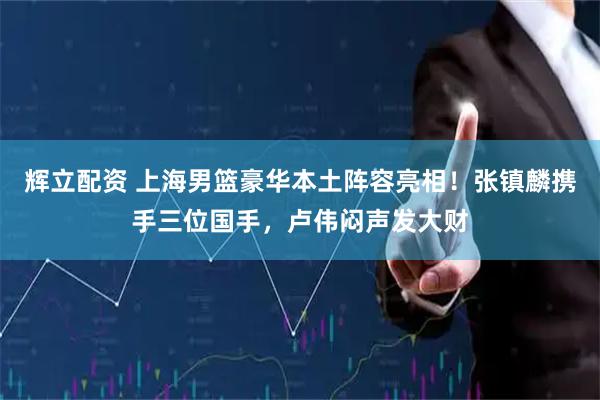 辉立配资 上海男篮豪华本土阵容亮相！张镇麟携手三位国手，卢伟闷声发大财